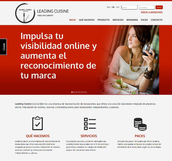 La web de Leading Cuisine apuesta por el Multidioma.